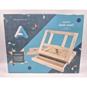 Marquis Wood Desk Easel 14" Width Handle Sliding Drawer BARELY USED